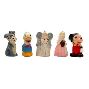 Vintage Disney Candles Set Mickey Donald The Tramp Princess Fairy